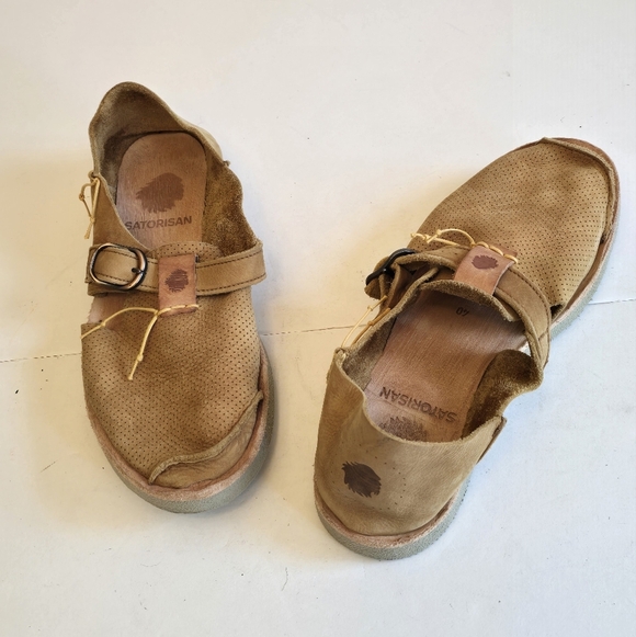 Satorisan Shoes - Satorisan Unisex Microperforated Benirras Loden Tan Sandals Size 8.5
